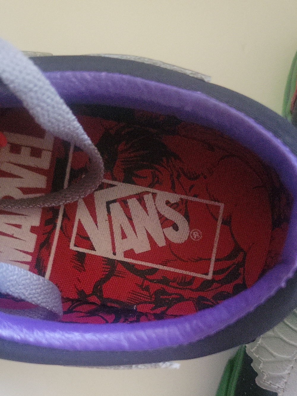 Marvel Men's Low-Top Sneakers in Blue, Green & Silver with Red Accents - Picture 8 of 12